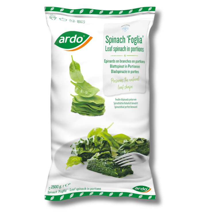 Helbladet spinat, Foglia (i portioner af 50 g) 2500 g